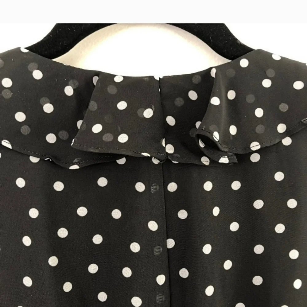 NWT Bar III Assymetrical Black Polka Dot Wrap Dress